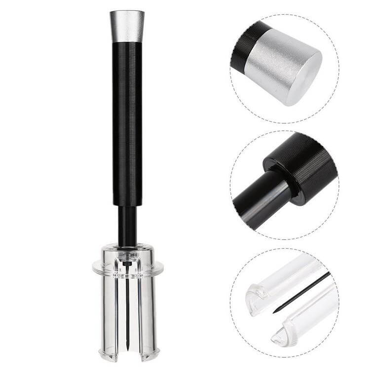 Wine opener with air pump