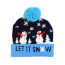 LED Christmas Hat Sweater Knitted Beanie Christmas Light Up Knitted Hat Christmas Gift for Kids Xmas 2021 New Year Decorations