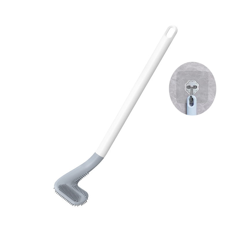 Long Handle Toilet Cleaning Brush ,Silicone Toilet Brushes for Bathroom,Toilet Cleaning Brush,Bendable Silicone Brush Head