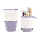 Pop-up Pencil Case Telescopic Holder Stationery Case PU Corduroy Stand-up Transformer Bag Large Capacity Gift for Kids Hot