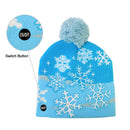 LED Christmas Hat Sweater Knitted Beanie Christmas Light Up Knitted Hat Christmas Gift for Kids Xmas 2021 New Year Decorations