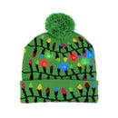 LED Christmas Hat Sweater Knitted Beanie Christmas Light Up Knitted Hat Christmas Gift for Kids Xmas 2021 New Year Decorations