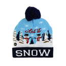LED Christmas Hat Sweater Knitted Beanie Christmas Light Up Knitted Hat Christmas Gift for Kids Xmas 2021 New Year Decorations