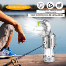 CampingPRO™ Päikesepatareiga laetav ventilaator, lamp ja akupank ühes