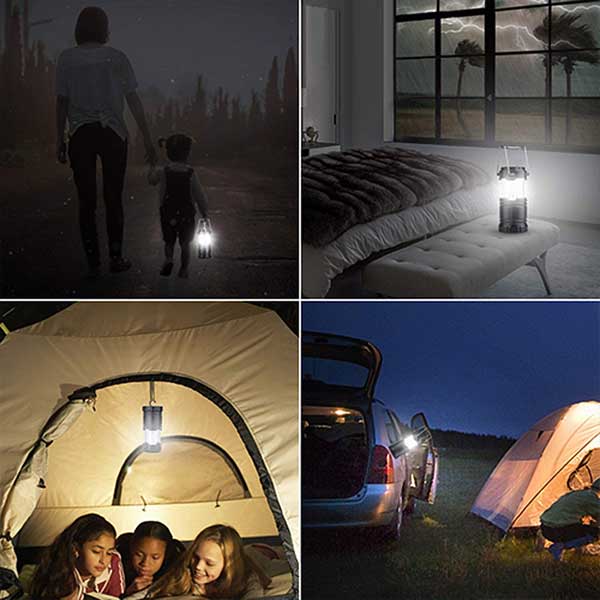 CampingPRO™ Päikesepatareiga laetav ventilaator, lamp ja akupank ühes