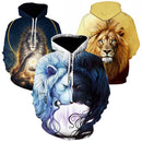 Trendy™ Väga lahedad 3D-lõvipiltidega pusad naistele ja meestele